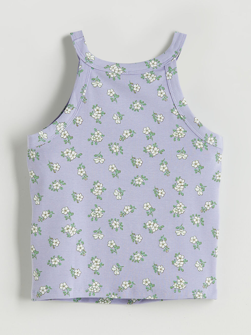 Halter Neck Floral Girls' Tank Top-1