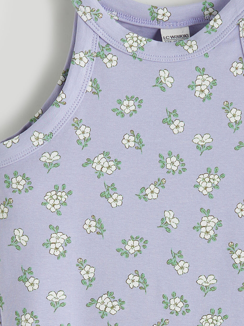 Halter Neck Floral Girls' Tank Top-2