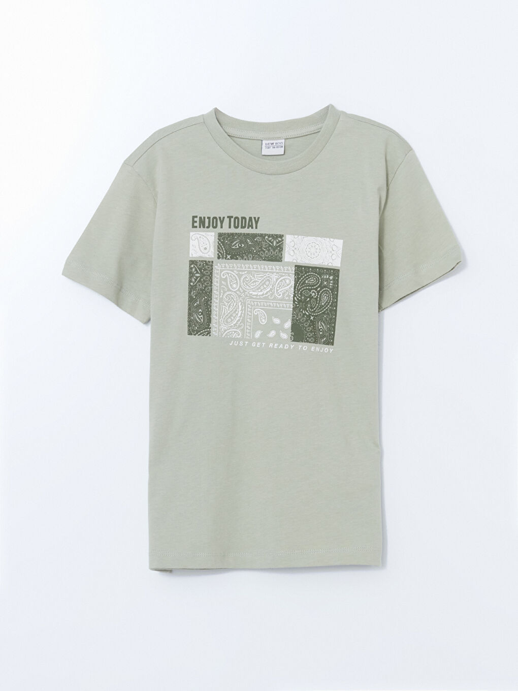 Yeşil Bisiklet Yaka Erkek Çocuk Tişört