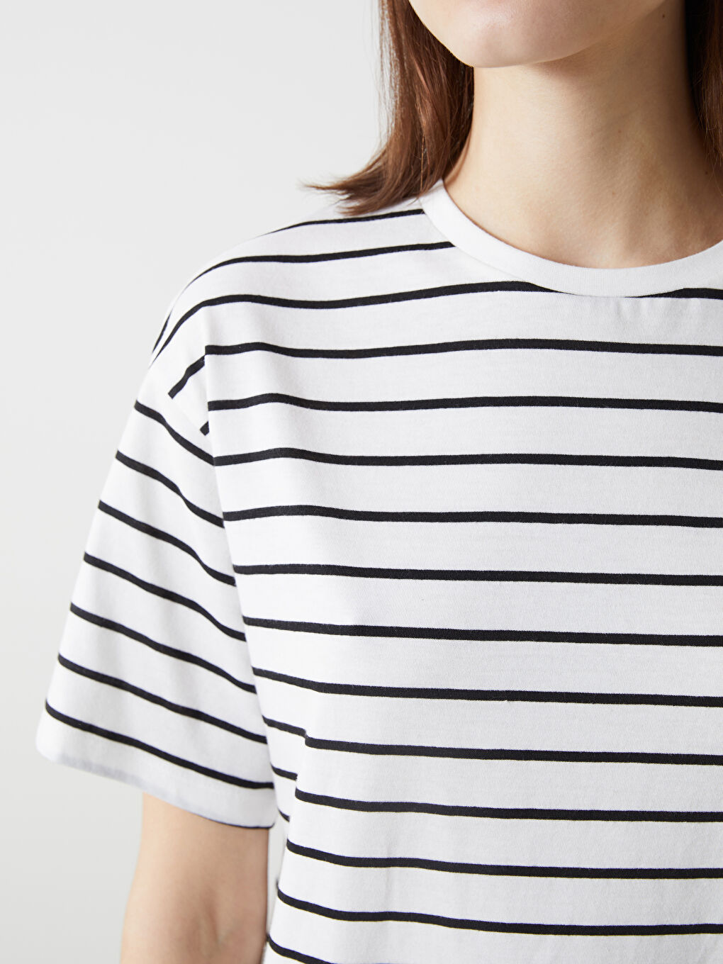 XSIDE Crew Neck Striped Women's T-Shirt -S5H832Z8-LEG