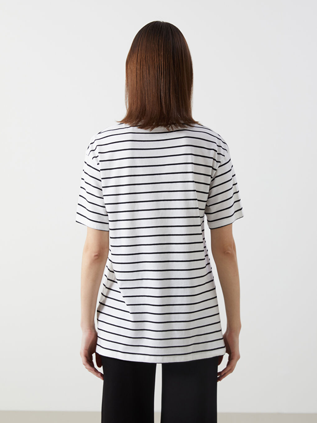 XSIDE Crew Neck Striped Women's T-Shirt -S5H832Z8-LEG