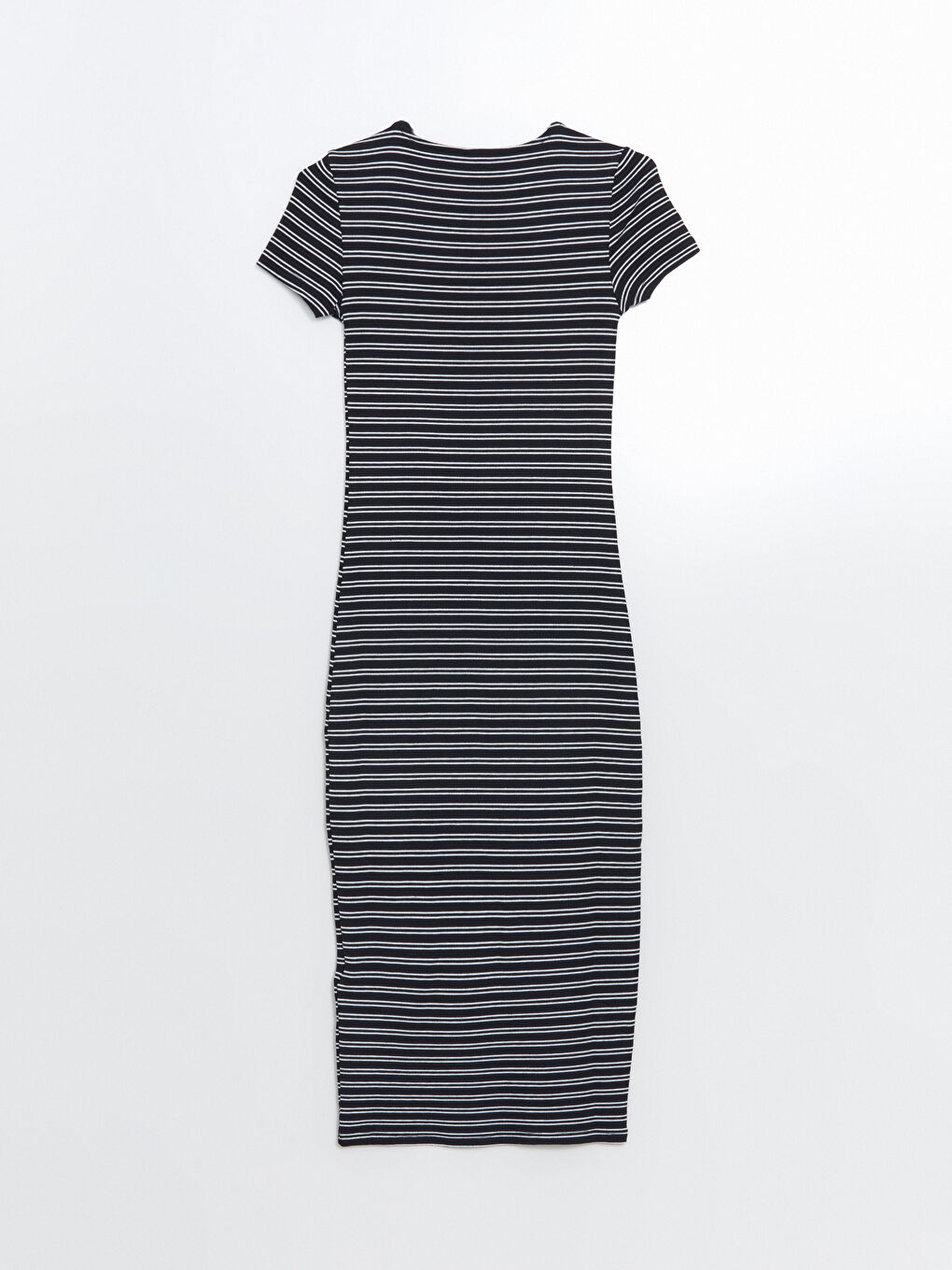 Crew Neck Striped Women's Dress -S5H833Z8-LGS