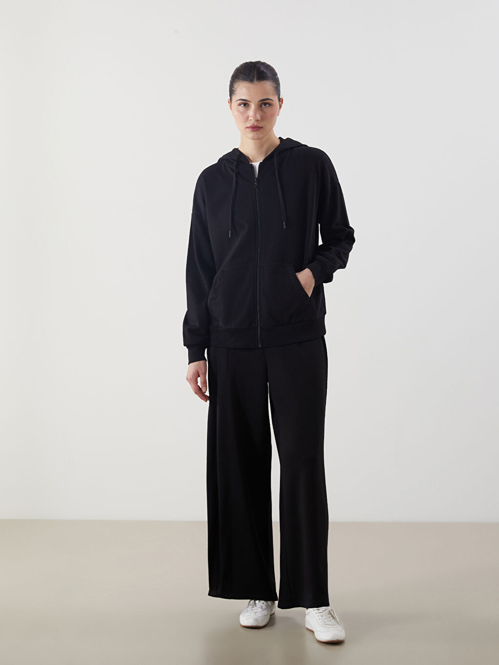 Hooded Oversized Women's Zip-Up Sweatshirt -S5H856Z8-CVL