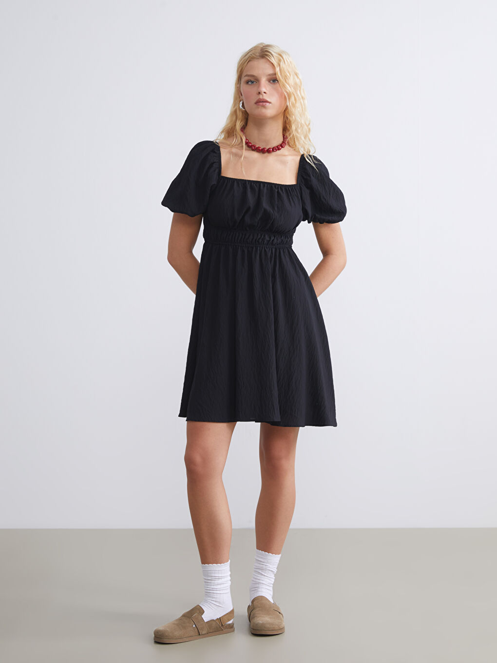 XSIDE Square Collar Women's Dress -S5H913Z8-CVL