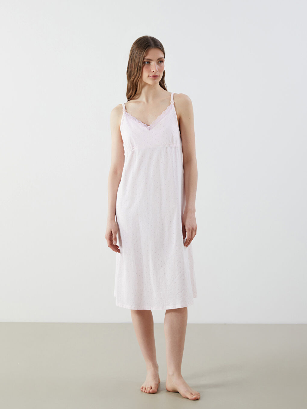 LCW DREAM Woman PINK Nightdress -S5H917Z8-LSZ