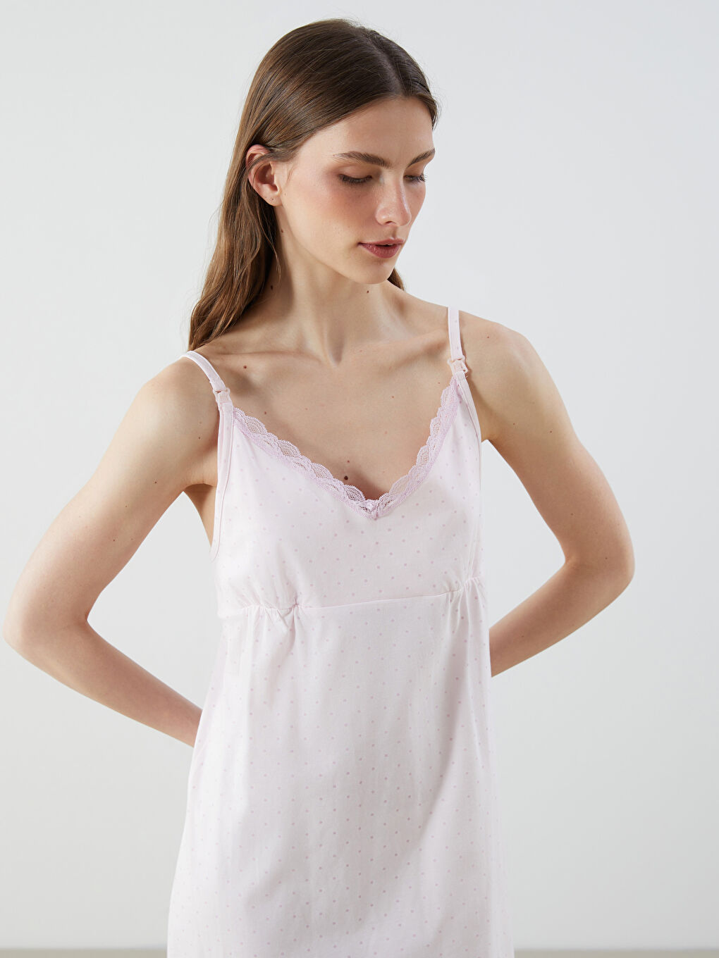 LCW DREAM Woman PINK Nightdress -S5H917Z8-LSZ