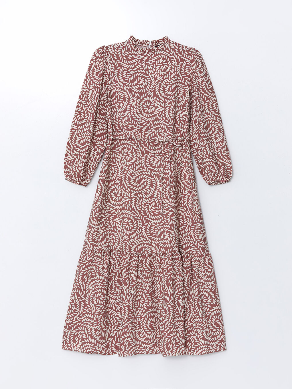 LCWAIKIKI Classic Funnel Neck Patterned Women's Dress -S5H923Z8-LT8