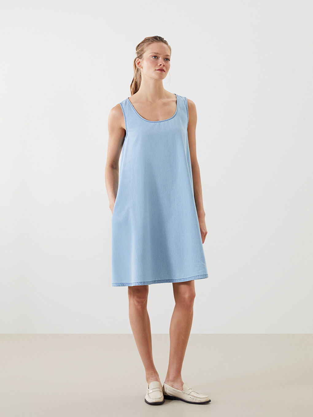 Woman INDIGO Denim Dress -S5H956Z8-311
