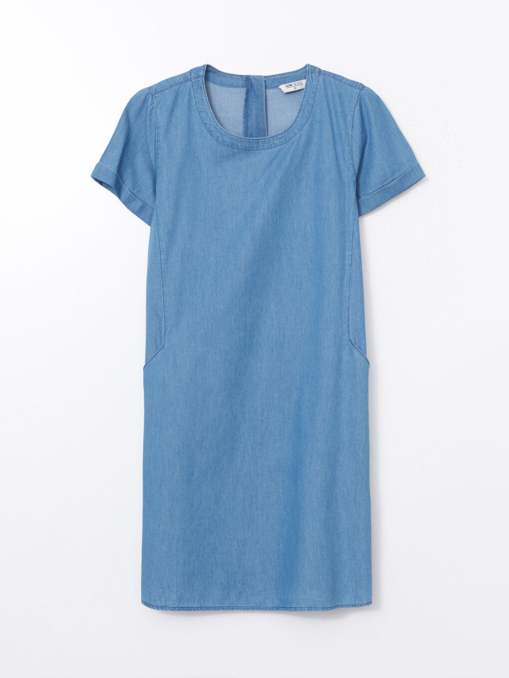 Crew Neck Denim Dress -S5H957Z8-563