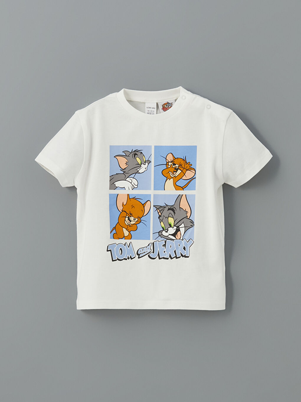 Tom and Jerry Printed Baby Boys' Shortie Set-1