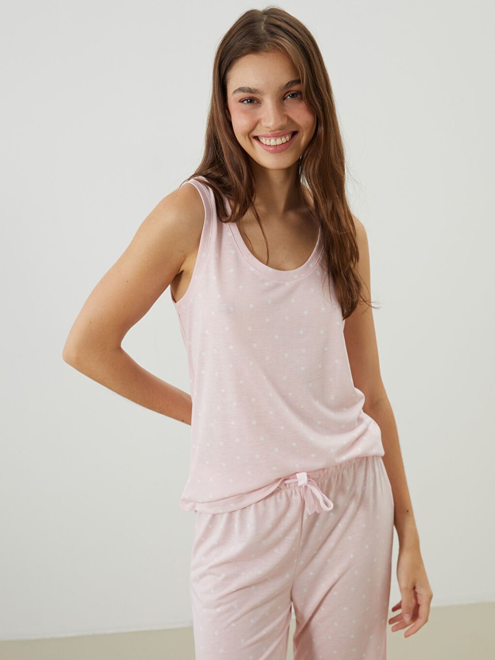 Crew Neck Striped Women's Pyjama Top 2 Pack -S5H978Z8-LT4