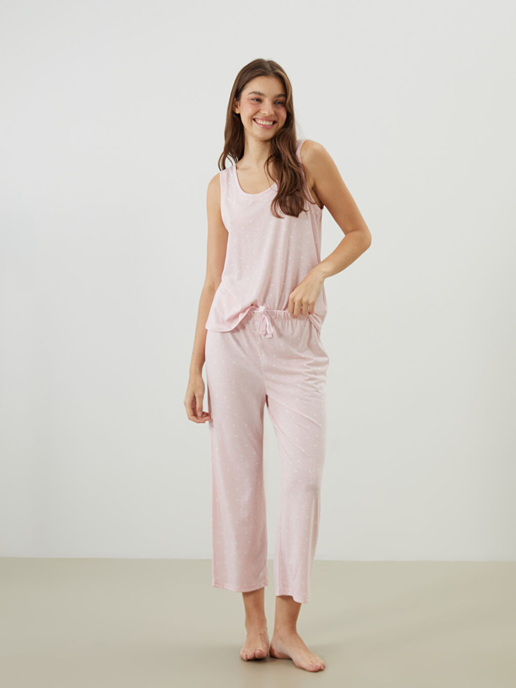 Crew Neck Striped Women's Pyjama Top 2 Pack -S5H978Z8-LT4