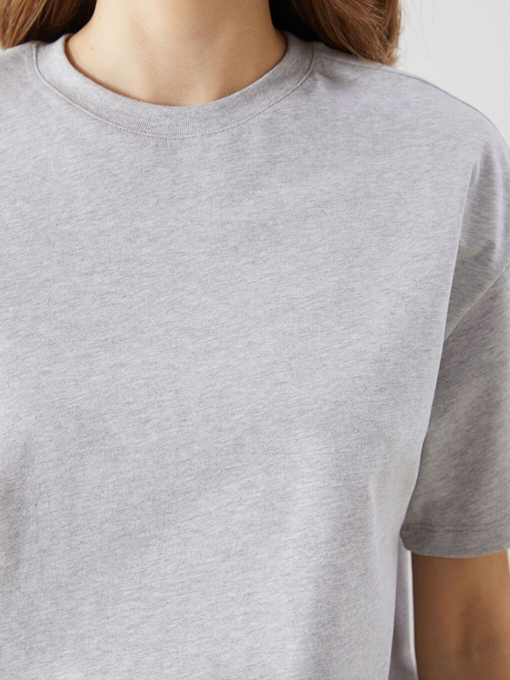 Crew Neck Oversize Women's Tunic -S5HA28Z8-D2X