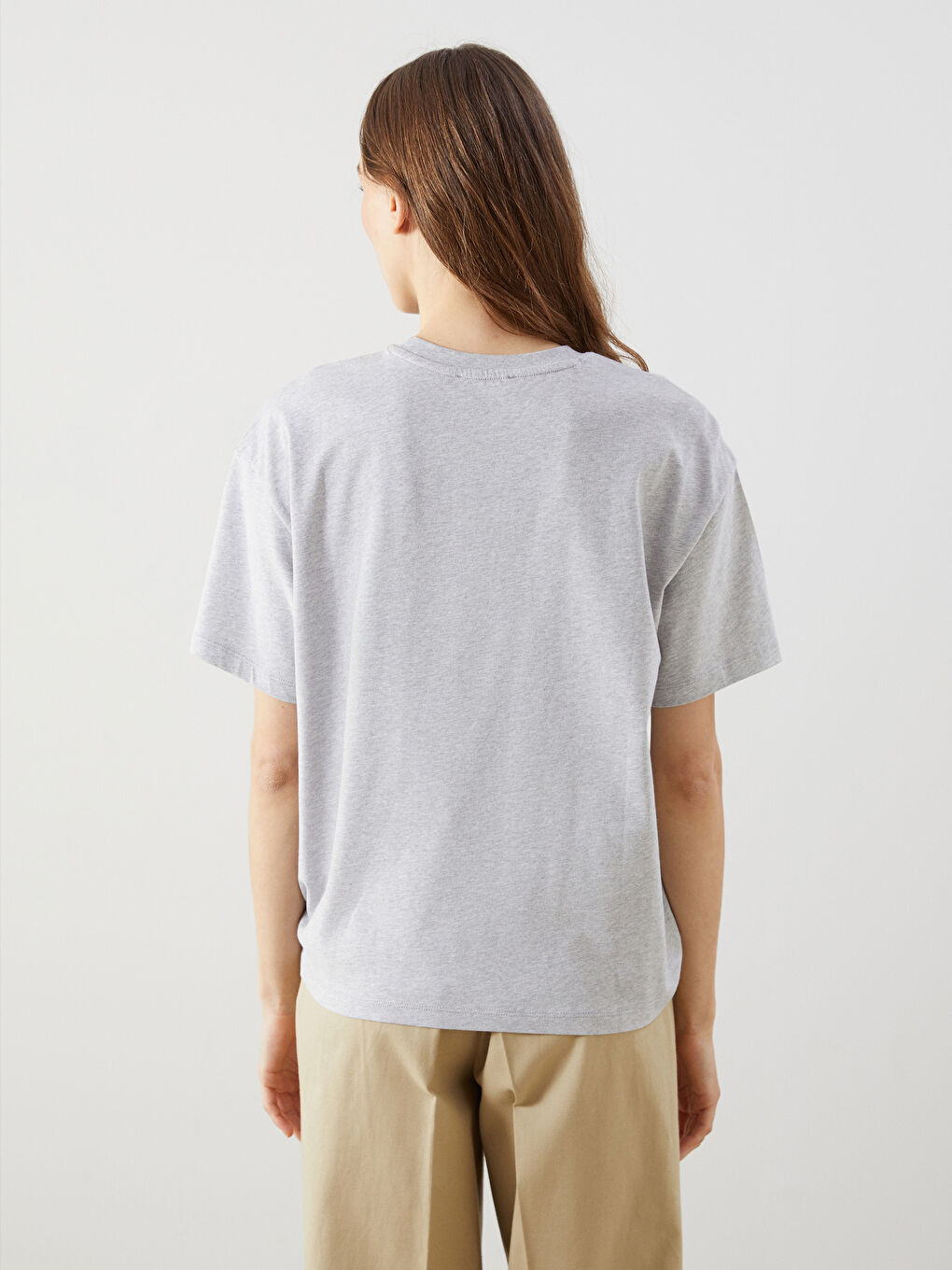 Crew Neck Oversize Women's Tunic -S5HA28Z8-D2X