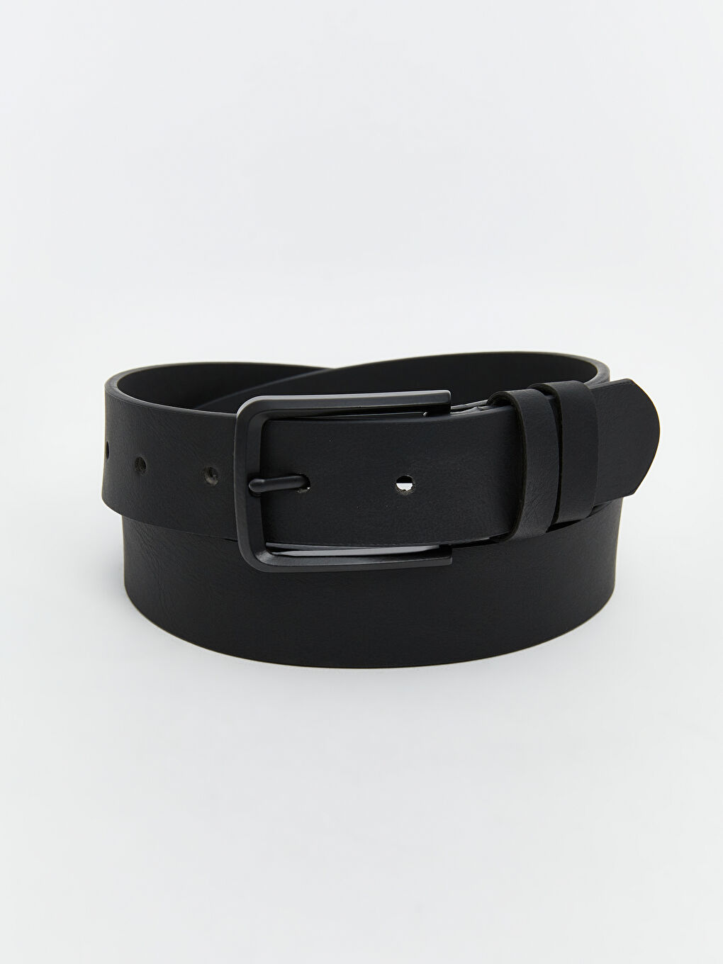 Siyah Deri Görünümlü Erkek Kemer 