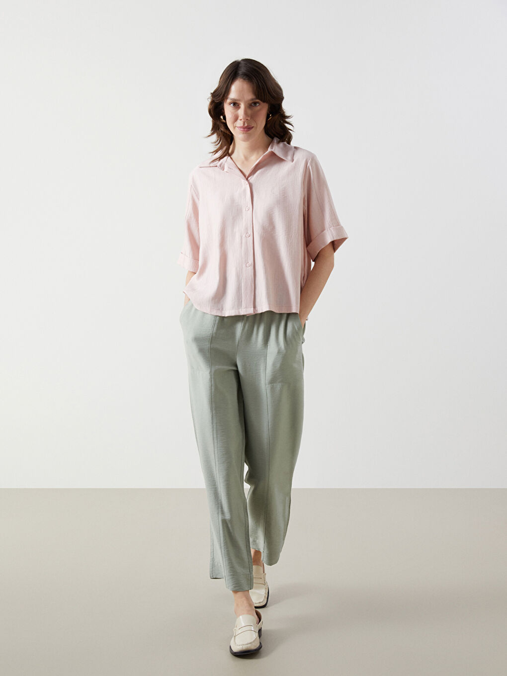 Elasticated Waist Women's Trousers -S5HA53Z8-GX7