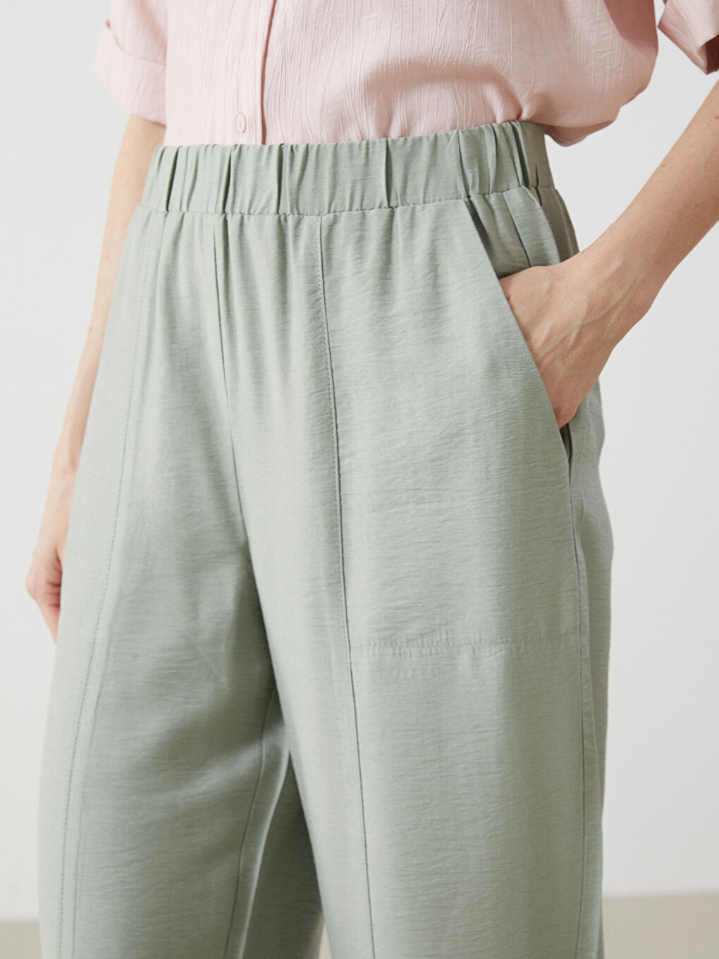 Elasticated Waist Women's Trousers -S5HA53Z8-GX7