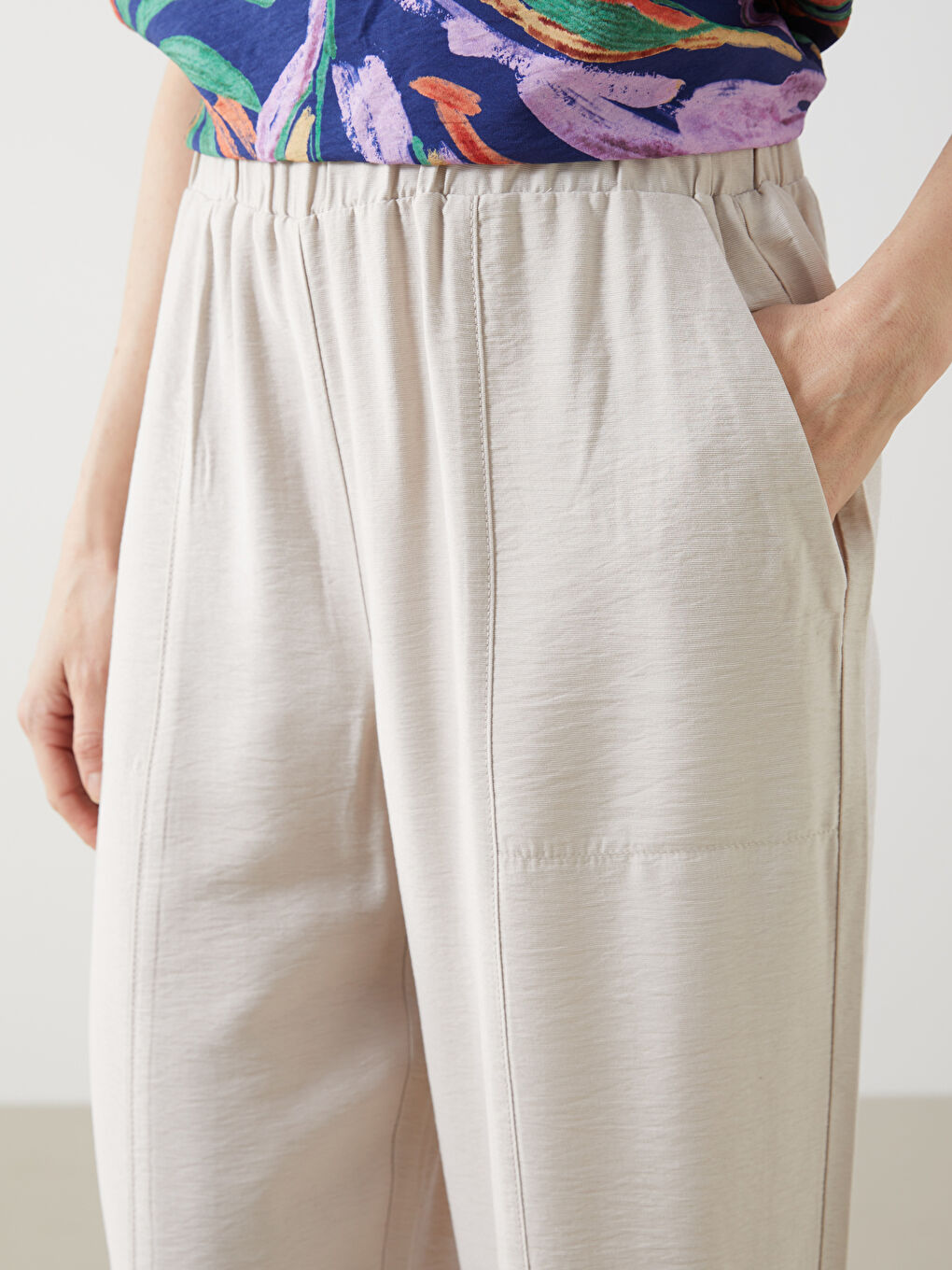 Elasticated Waist Women's Trousers -S5HA53Z8-FZJ