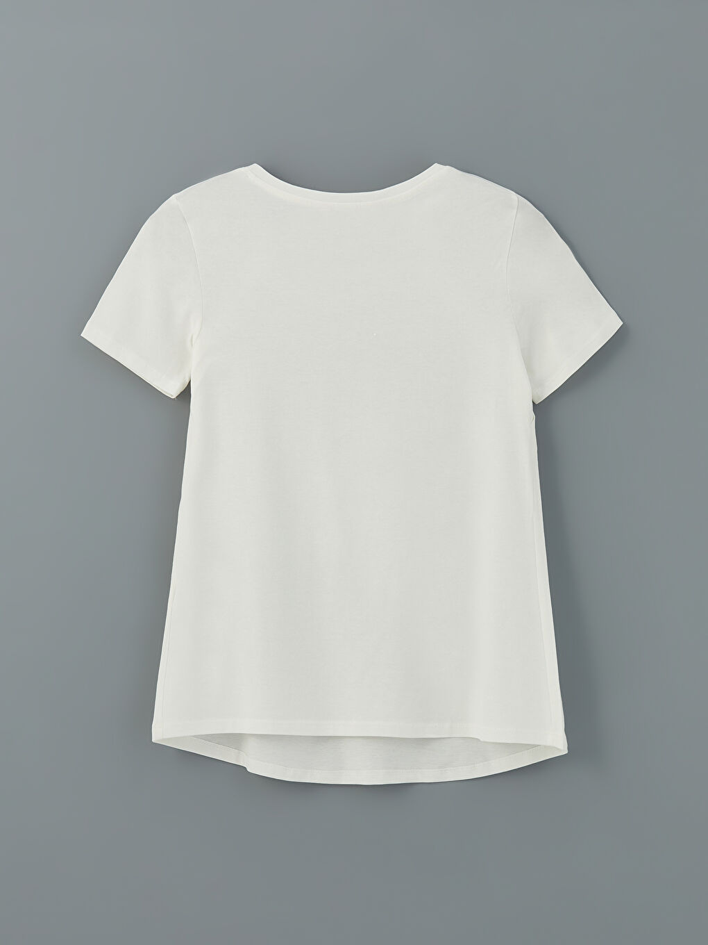 Ekru Bisiklet Yaka Baskılı Hamile Pijama Üst-1