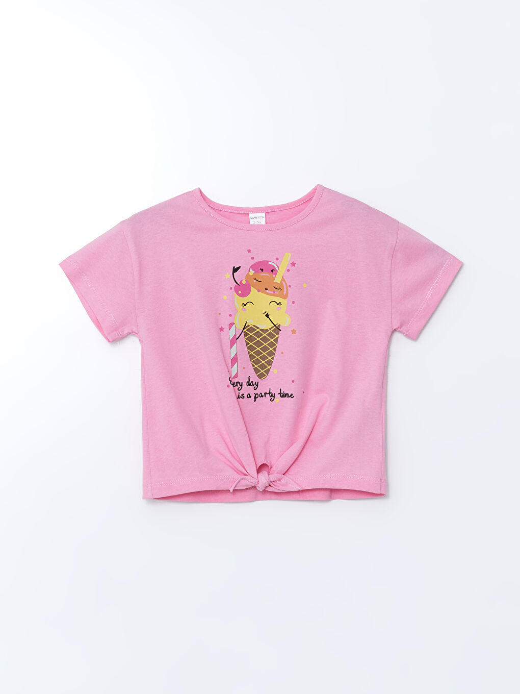 Crew Neck Printed Girl's T-Shirt -S5HA55Z1-GA5