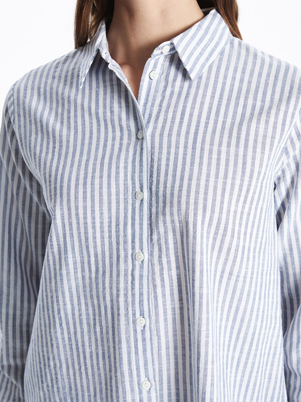 Striped Women's Shirt Tunic -S5HA65Z8-LGB