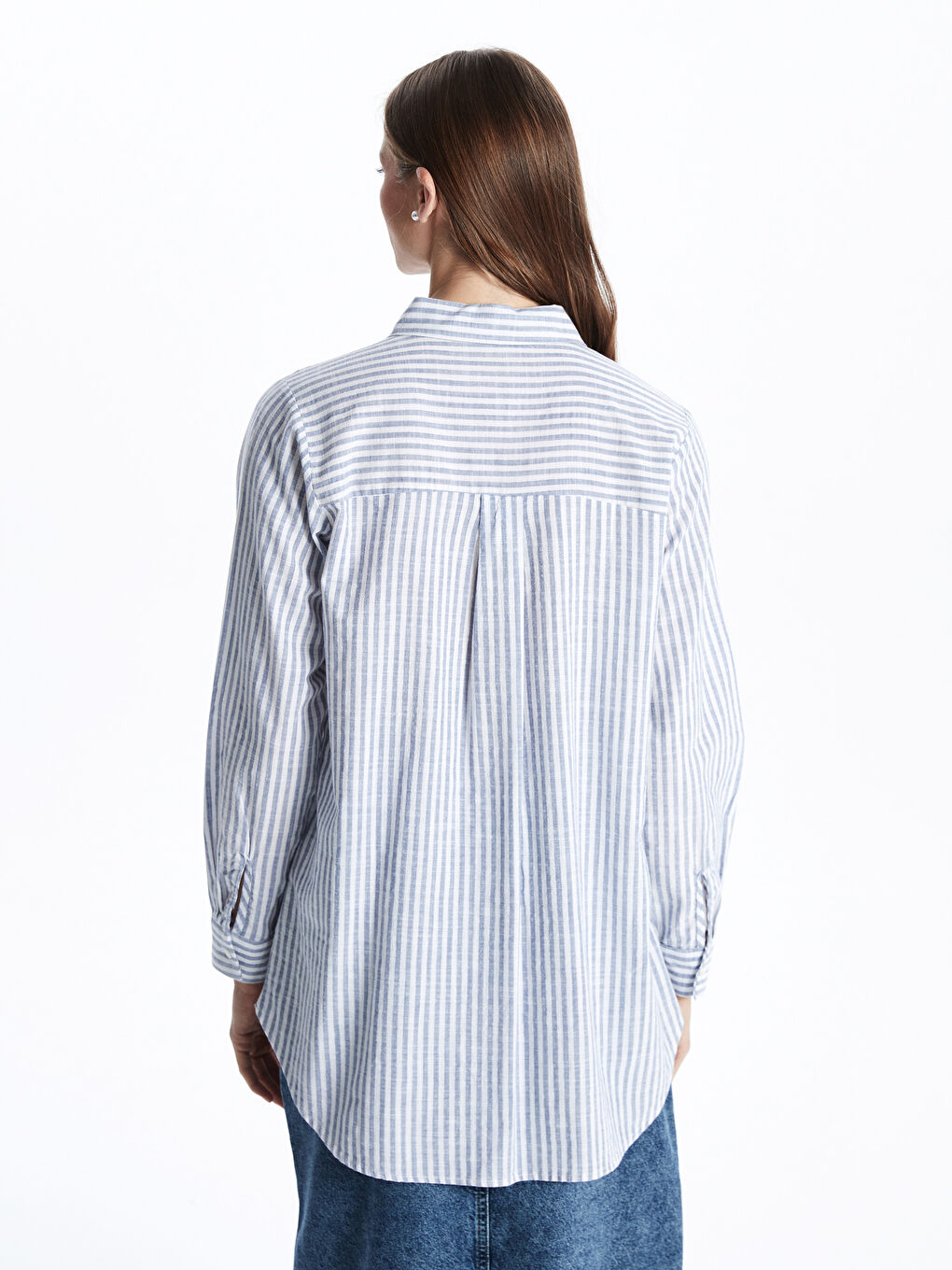 Striped Women's Shirt Tunic -S5HA65Z8-LGB