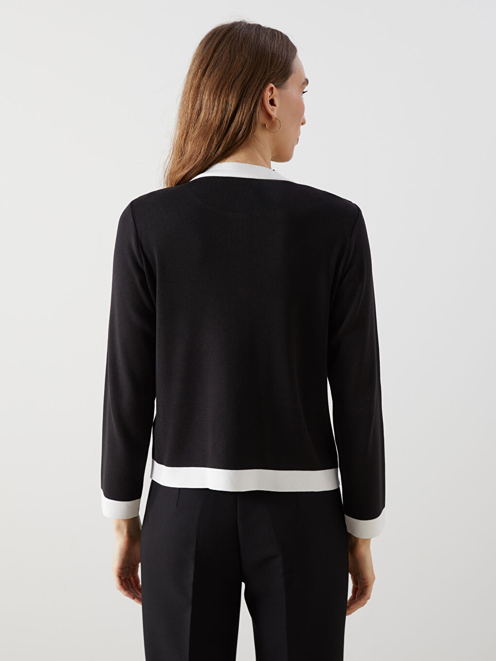 Crew Neck Women's Knitwear Cardigan -S5HB13Z8-CVL