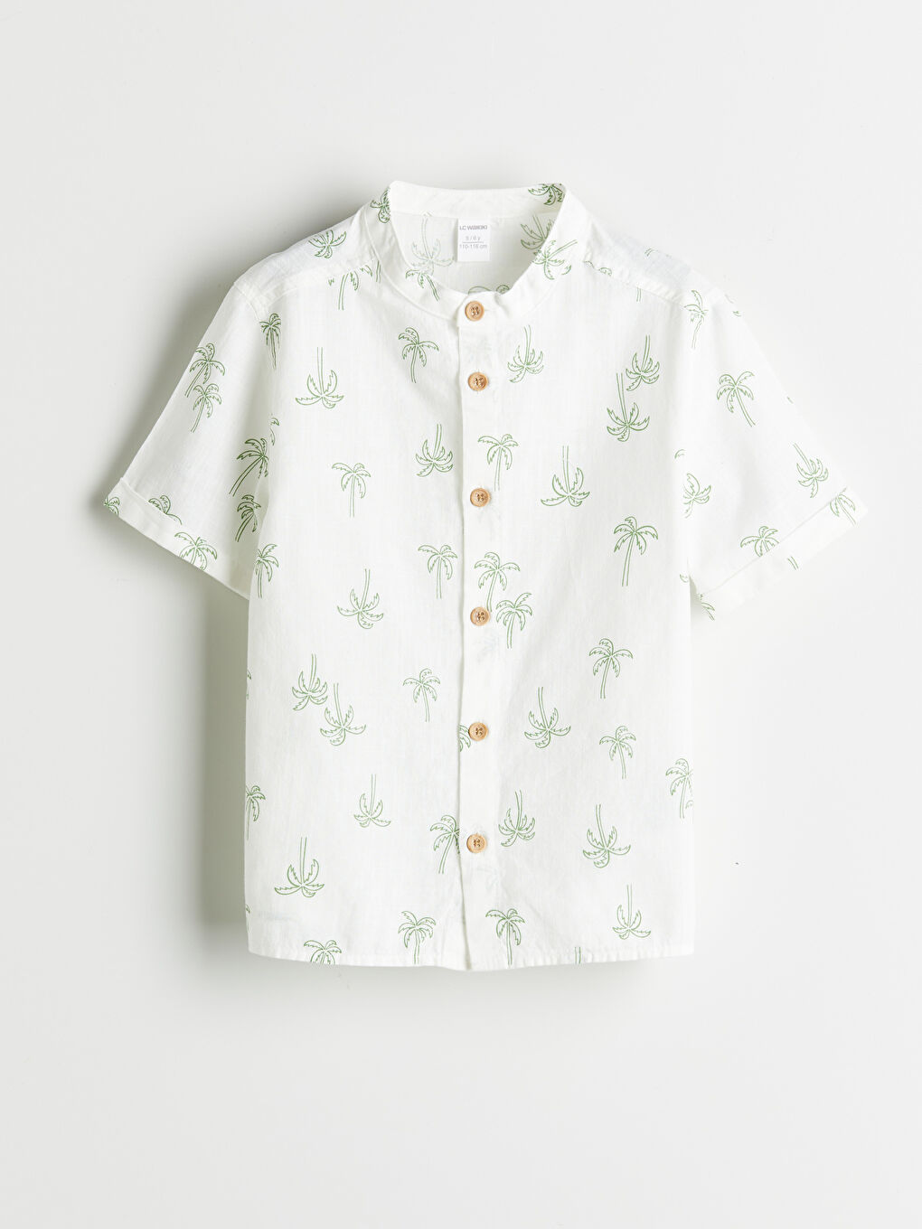 Bej Kısa Kollu Poplin Erkek Çocuk Gömlek