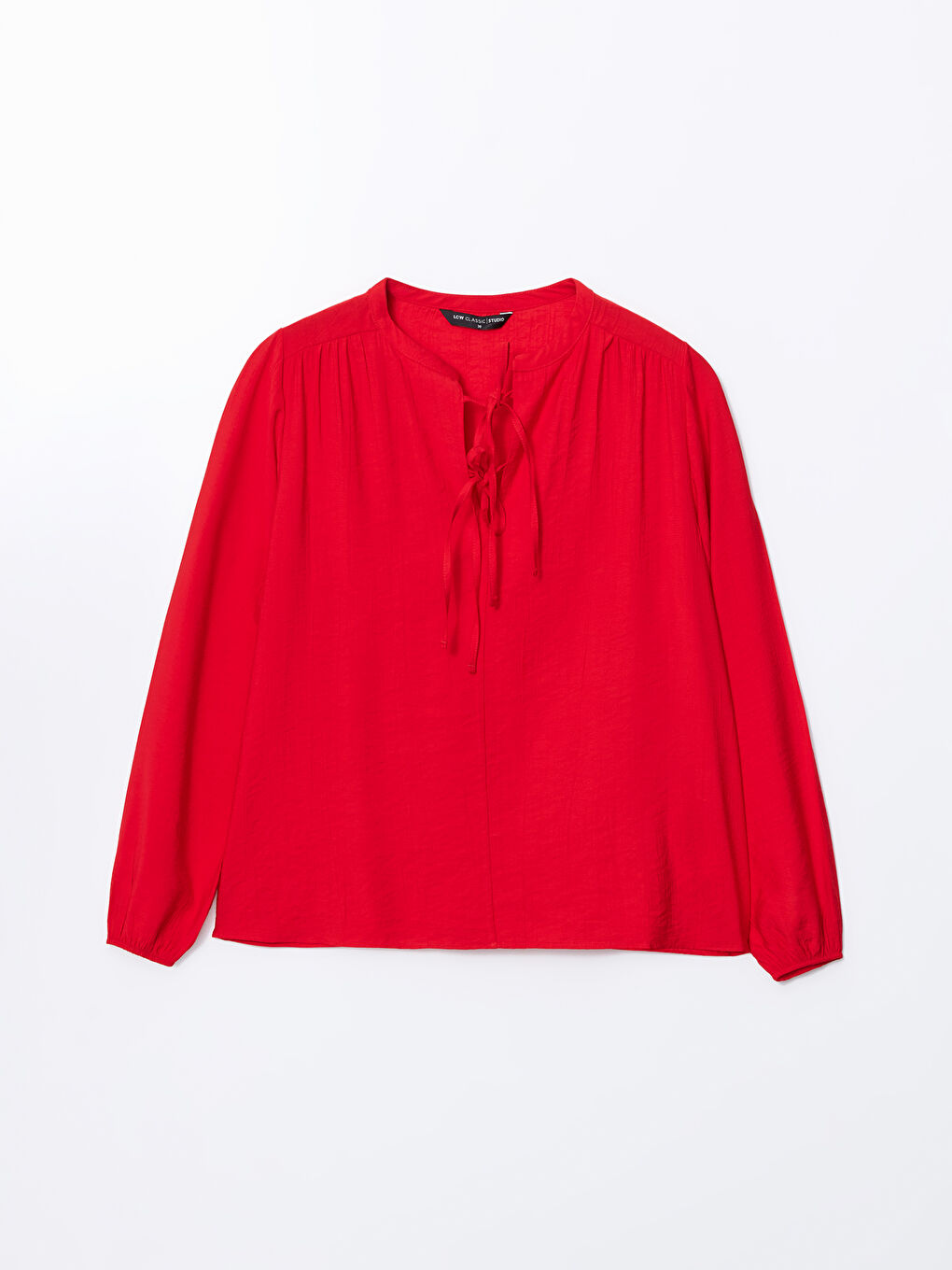 Tie Neck Women's Blouse -S5HB29Z8-HBP