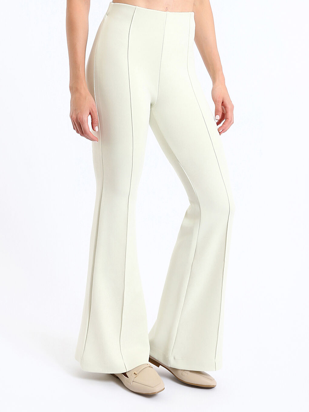 Elastic Waist Spanish Leg Women's Leggings Trousers-3