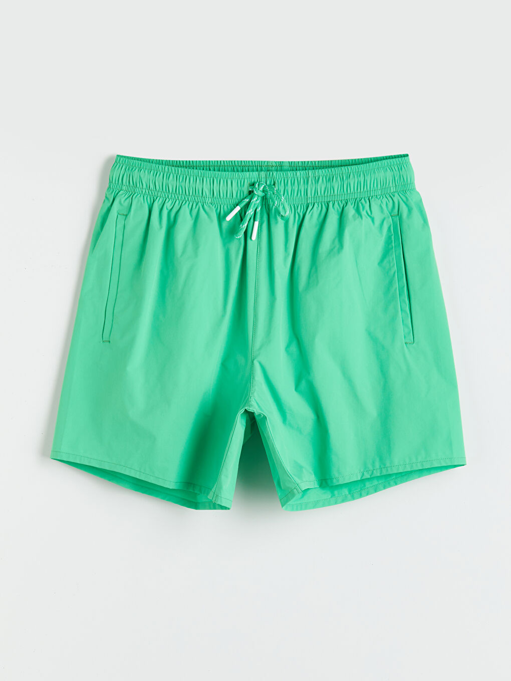Yeşil Kısa Boy Basic Erkek Deniz Şortu-4