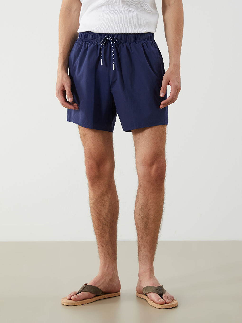 Lacivert Kısa Boy Basic Erkek Deniz Şortu-1