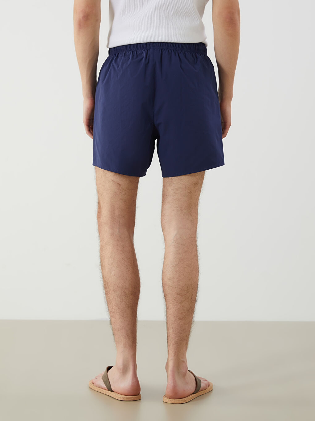 Lacivert Kısa Boy Basic Erkek Deniz Şortu-3