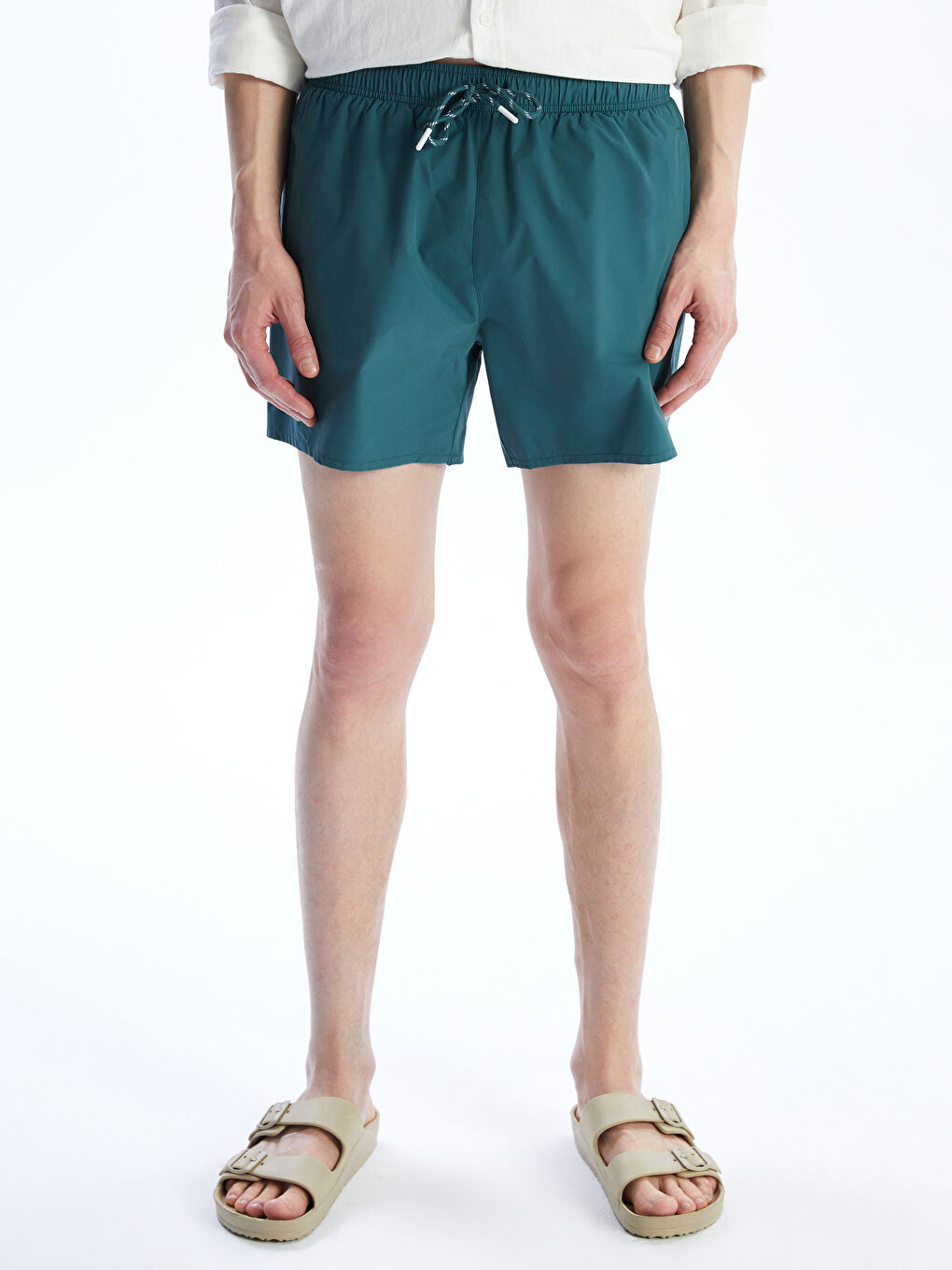 XSIDE Yeşil Kısa Boy Basic Erkek Deniz Şortu - 1