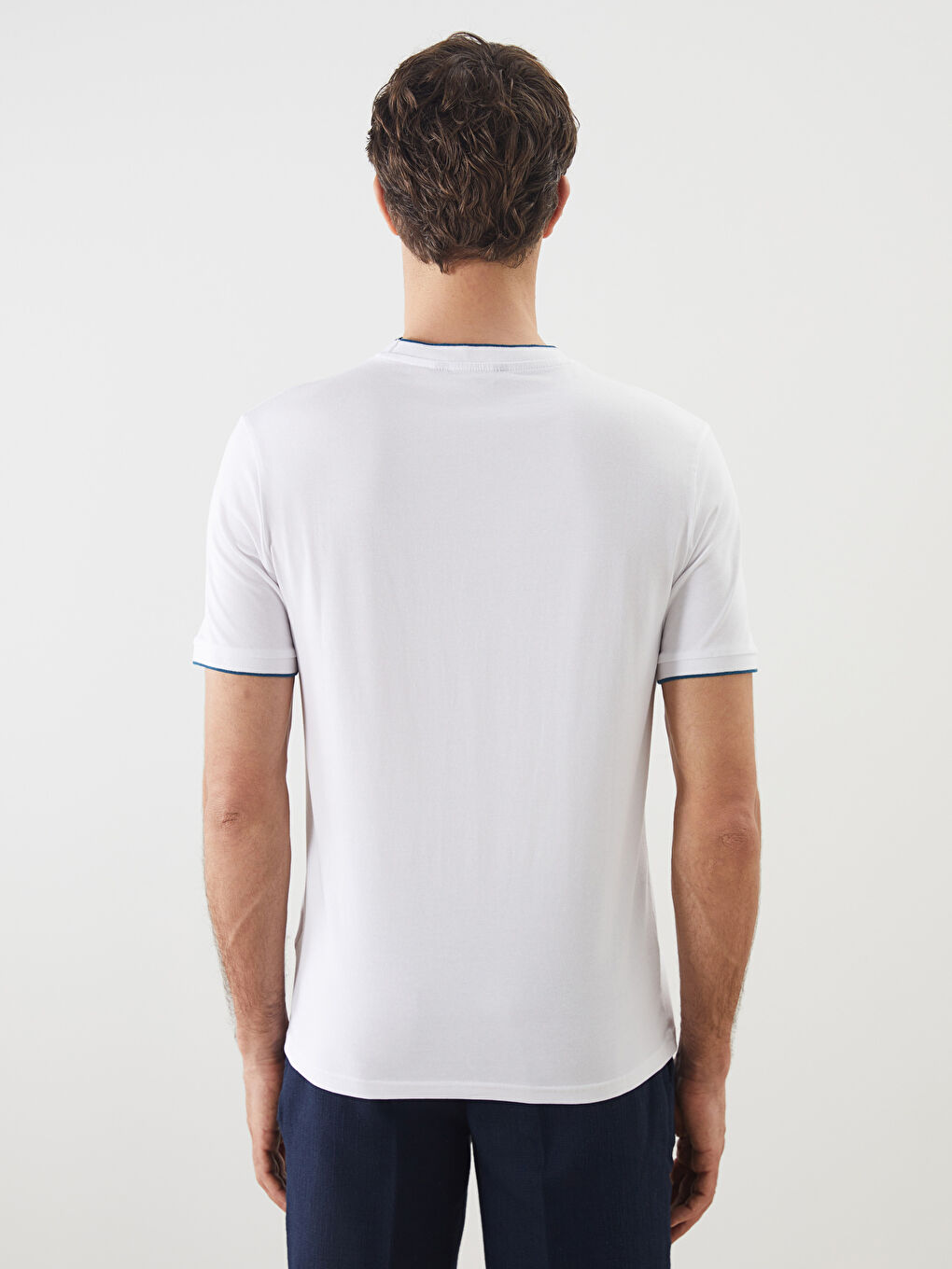 Crew Neck Short Sleeve Printed Combed Cotton Men's T-shirt -S5HD21Z8-Q6K