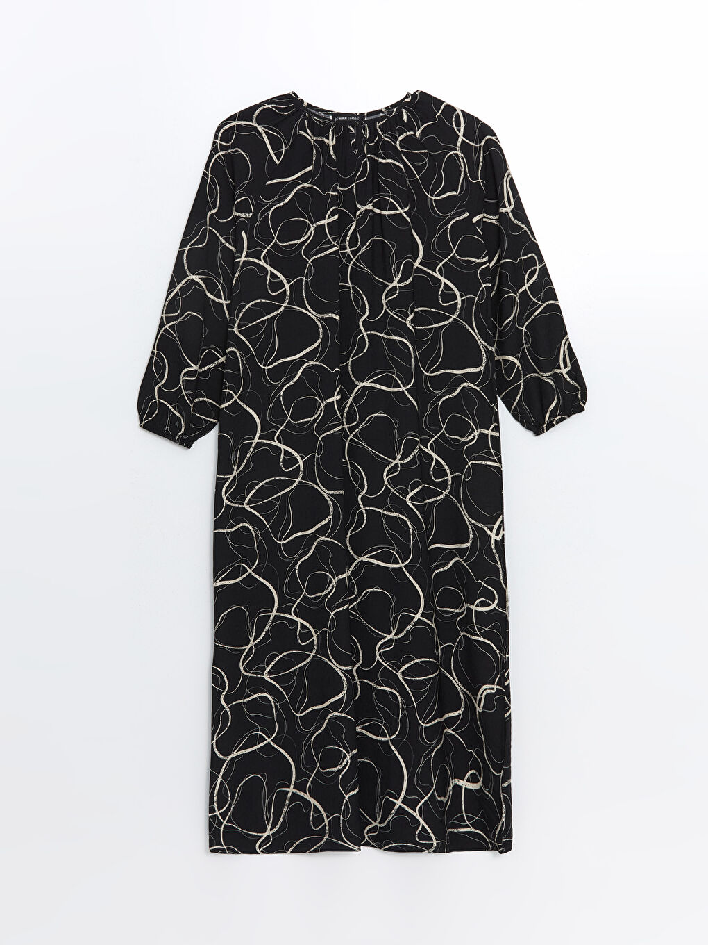 Crew Neck Patterned Women's Dress -S5HD39Z8-SW5