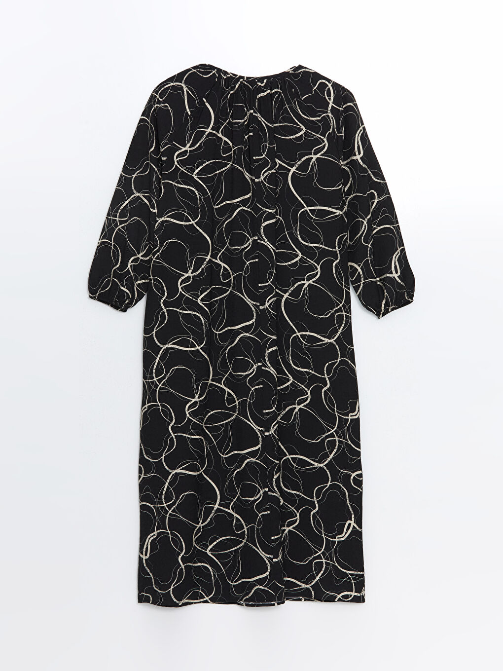 Crew Neck Patterned Women's Dress -S5HD39Z8-SW5