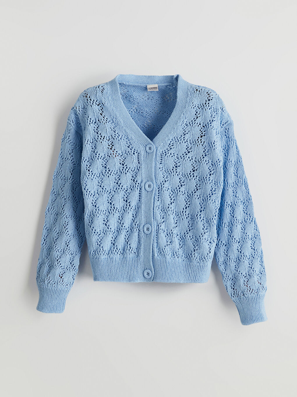 V Neck Hole-Knitted Girls' Knitwear Cardigan -S5HD41Z4-YTE