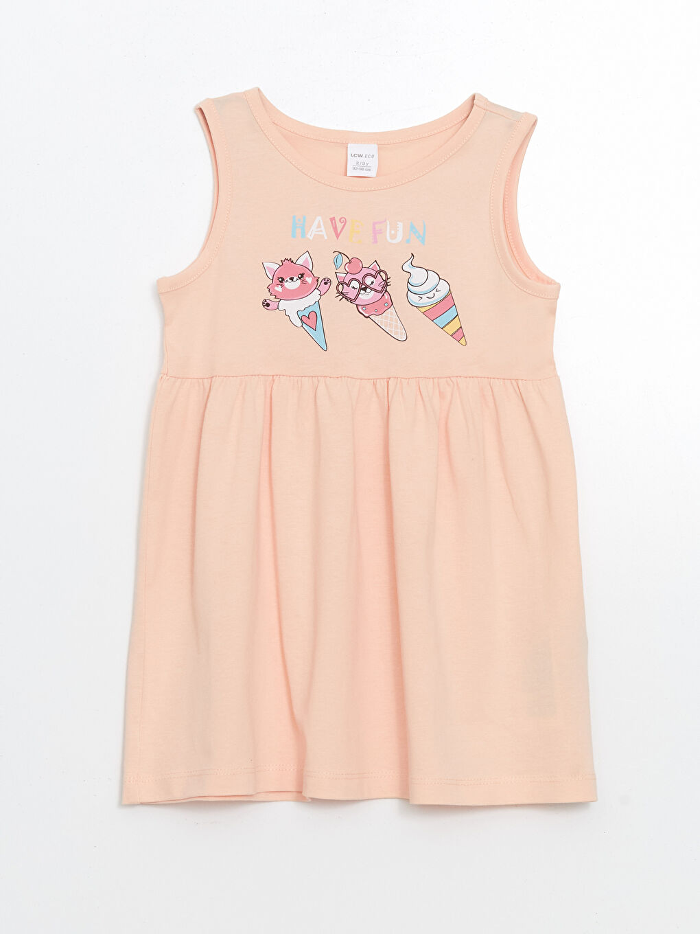Crew Neck Floral Girl's Dress -S5HD47Z1-FZY
