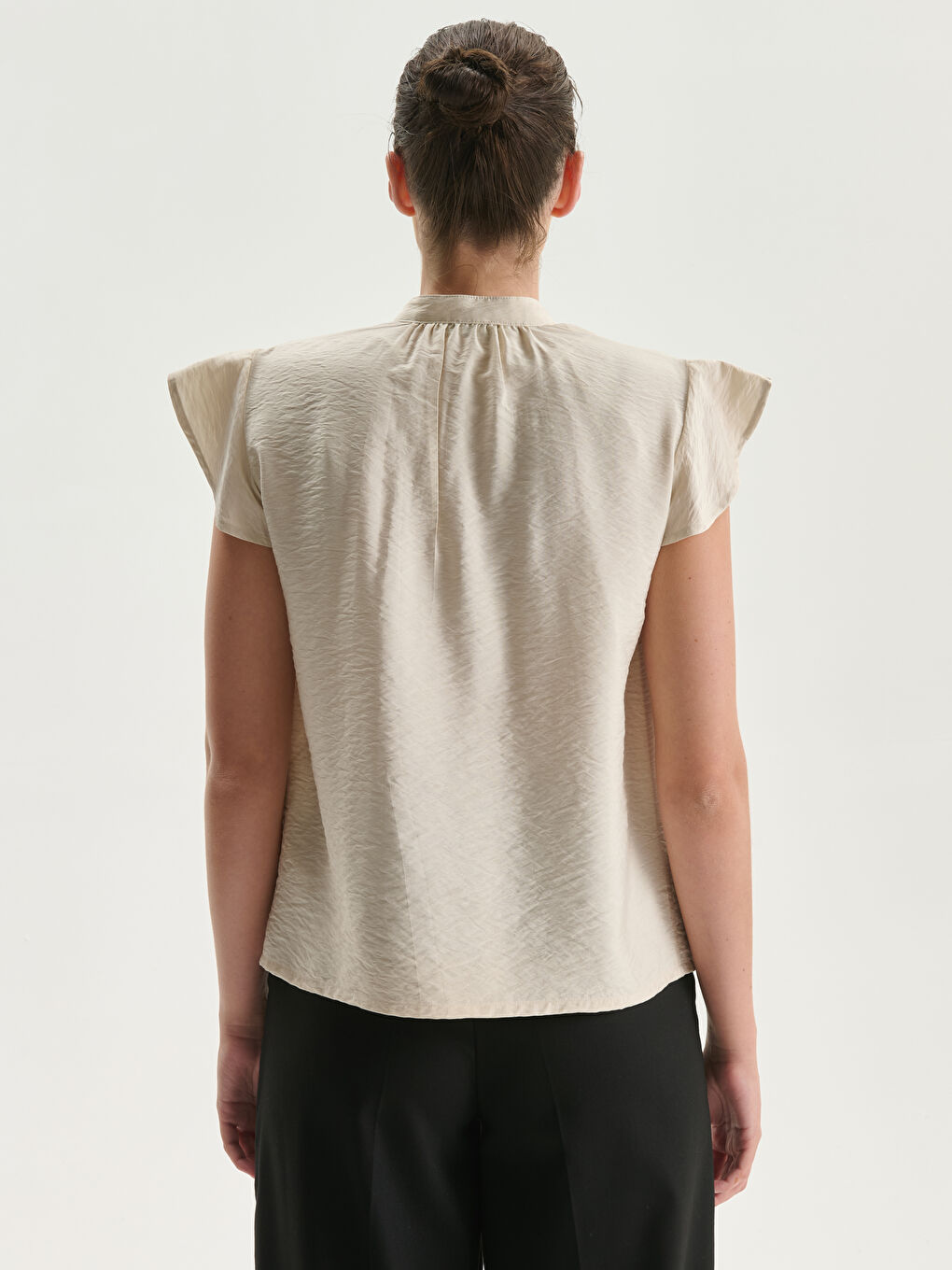 Blouse à Col Lavallière à Volants-3