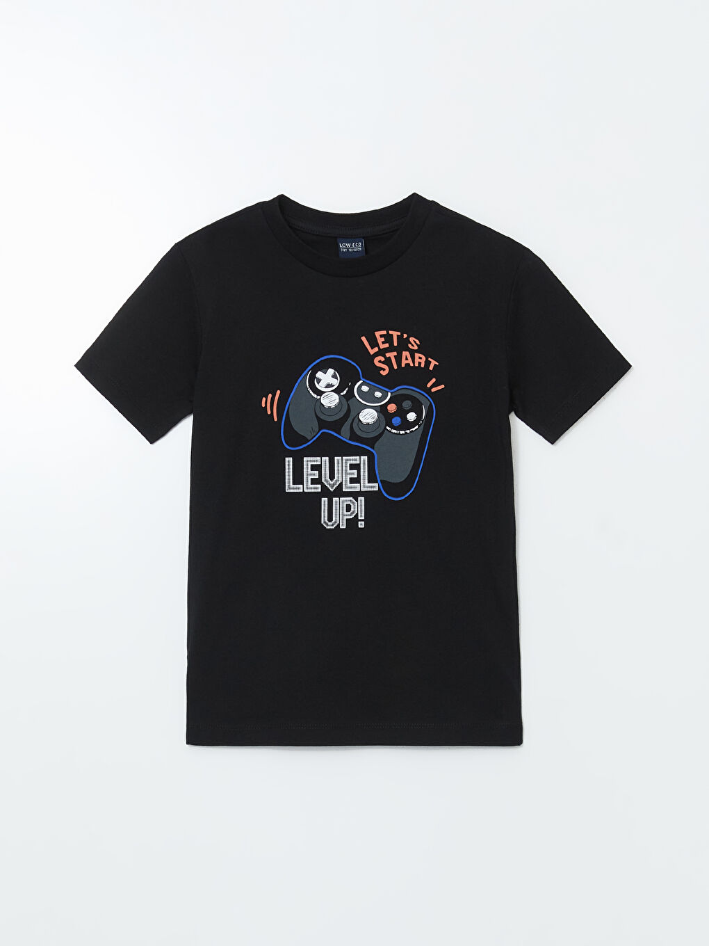 Siyah Bisiklet Yaka Erkek Çocuk Tişört