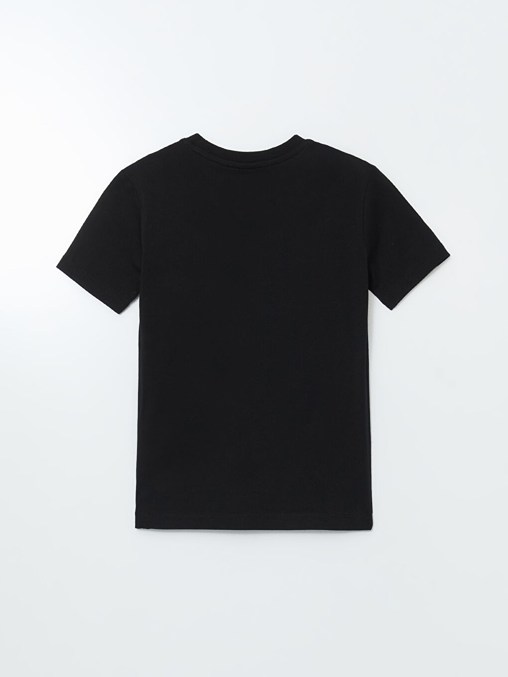 Siyah Bisiklet Yaka Erkek Çocuk Tişört-1