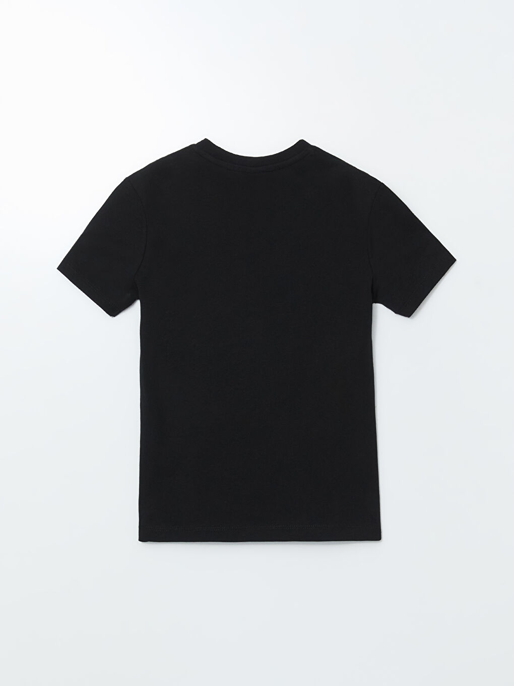 Siyah Bisiklet Yaka Erkek Çocuk Tişört-1