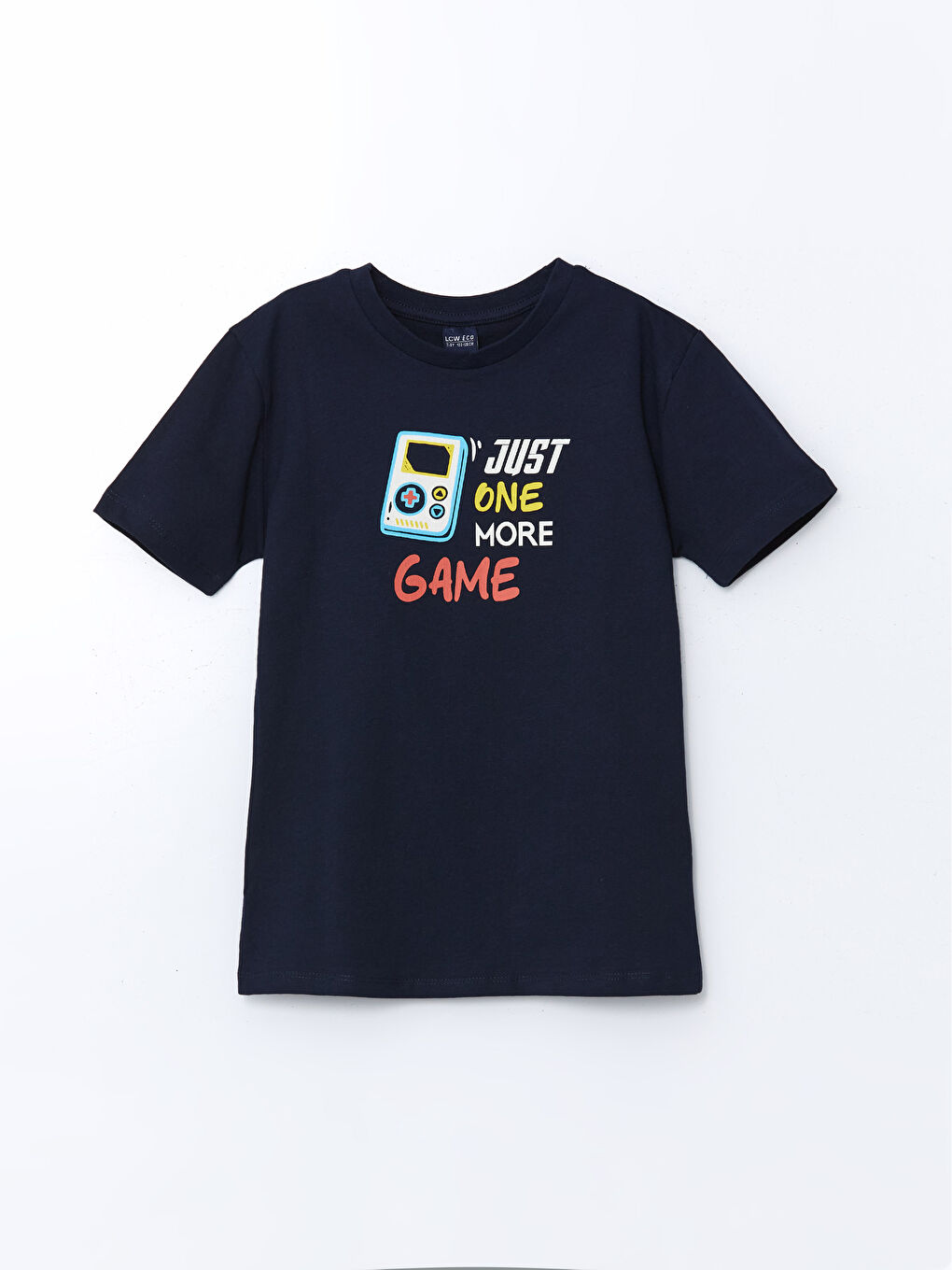 Lacivert Bisiklet Yaka Erkek Çocuk Tişört