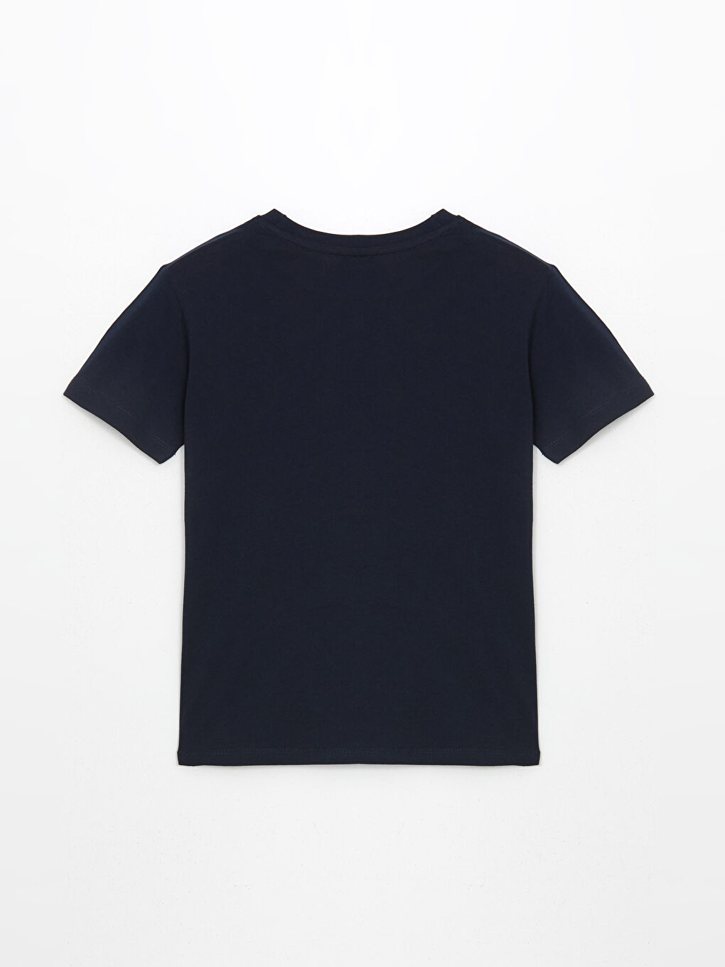 Lacivert Bisiklet Yaka Erkek Çocuk Tişört-1