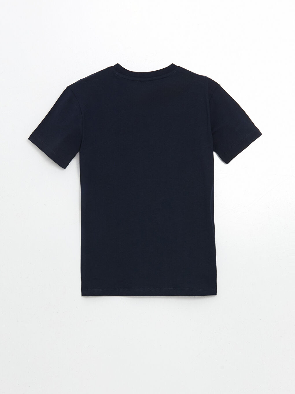 Lacivert Bisiklet Yaka Erkek Çocuk Tişört-1