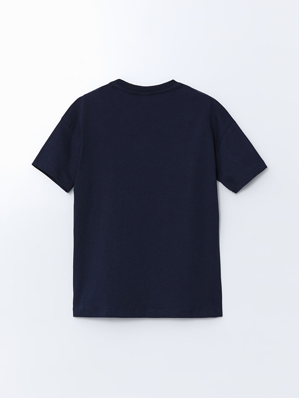 Lacivert Bisiklet Yaka Erkek Çocuk Tişört-1