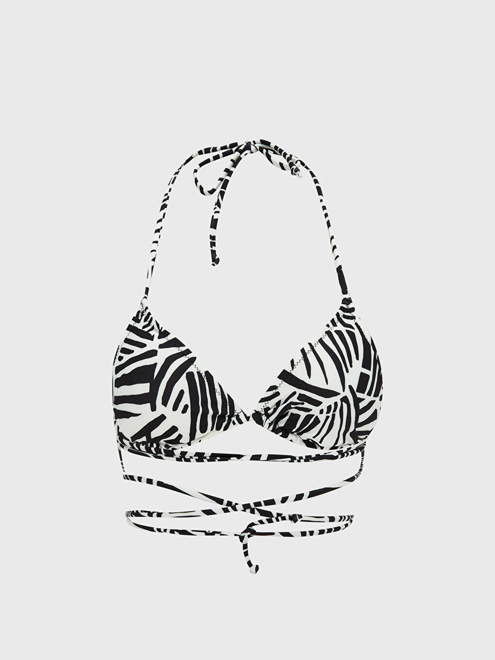 Patterned Women's Bikini Top with Removable Pads -S5HE28Z8-LQJ