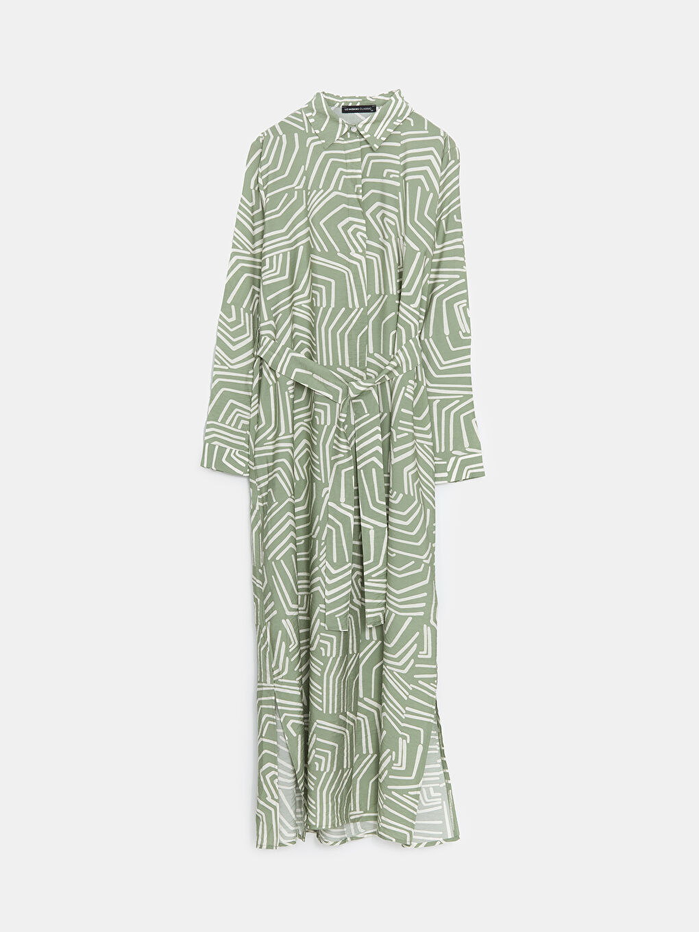 Patterned Shirt Dress with Belt -S5HE55Z8-LRR