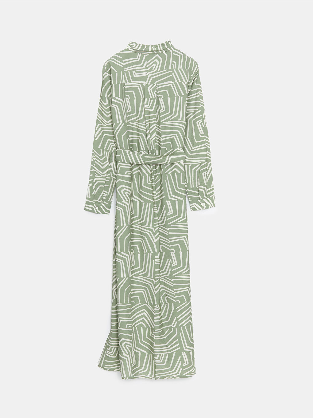 Patterned Shirt Dress with Belt -S5HE55Z8-LRR